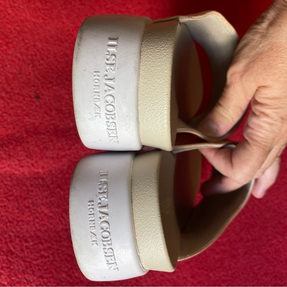 ILSE JACOBSEN Sz 41 Tulip Solid Top Metallic Shimmer Slip On Slide Sandals - Picture 7 of 10